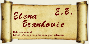 Elena Branković vizit kartica